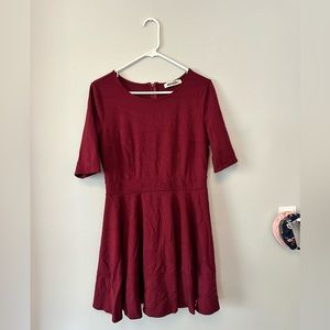 Burgundy swing dress